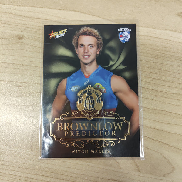 2018 Select Footy Stars Gold Brownlow Predictor Mitch Wallis Western Bulldogs 153/250