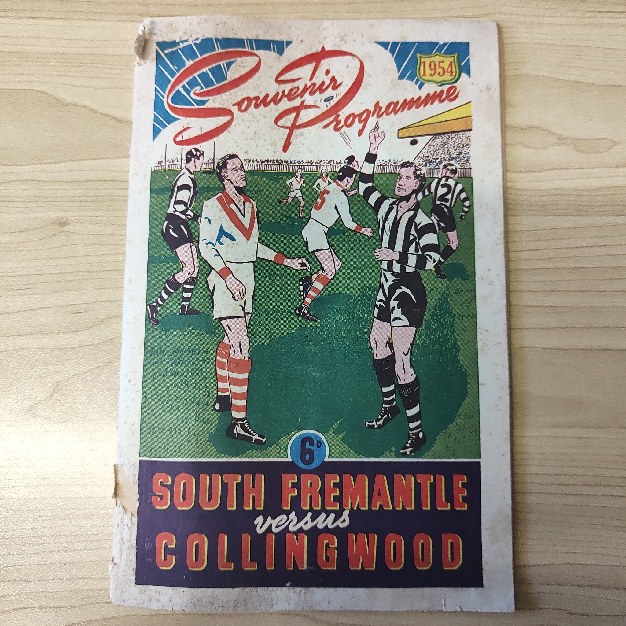 VFL 1954 Interstate Souvenir Football Record South Fremantle v Collingwood
