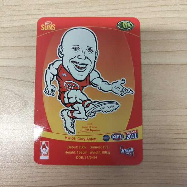 2011 Teamcoach Magic Wildcard Gary Ablett Gold Coast Suns