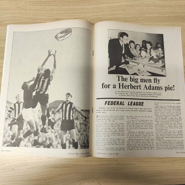 Footy Fan June 6 1964 Vol. 2, No.7 Football Magazine