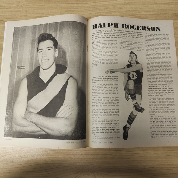 Footy Fan July 25 1964 Vol. 2, No.14 Football Magazine