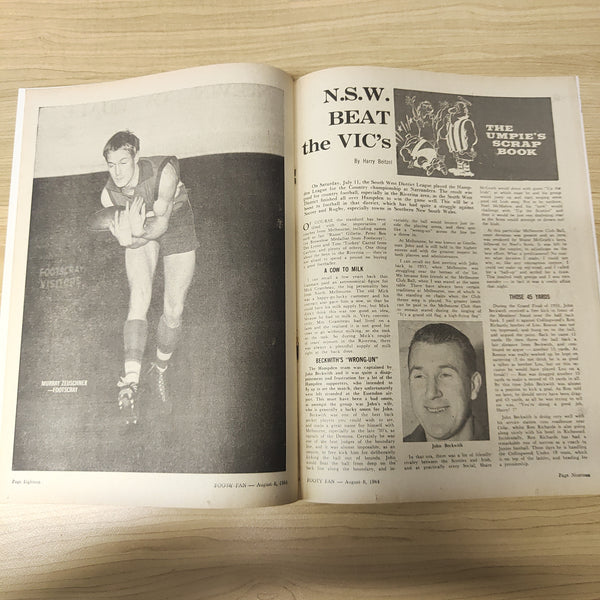 Footy Fan August 8 1964 Vol. 2, No.18 Football Magazine
