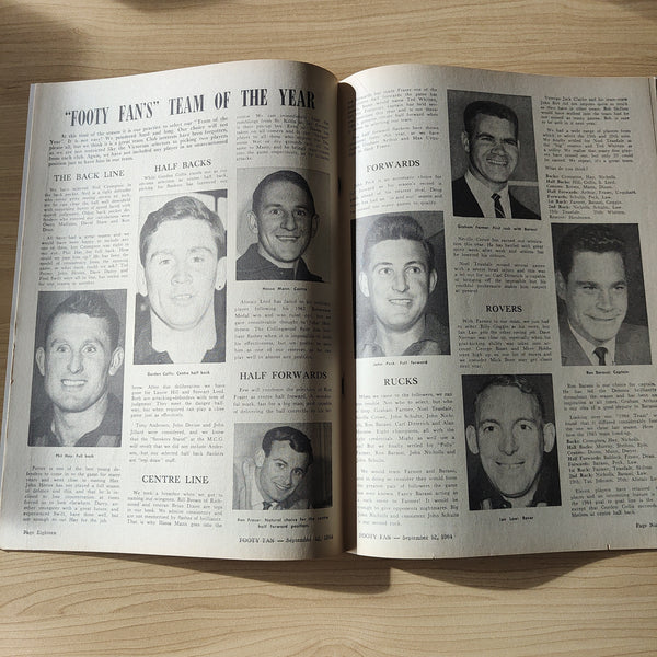 Footy Fan September 12 1964 Vol. 2, No.21 Football Magazine