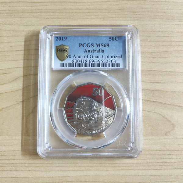2019 The Ghan Train Coloured PCGS Graded MS69 Slabbed Coin