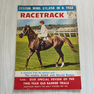 Racing 1967 October Racetrack Horse Racing Magazine Ajax with Harold Badger Cover
