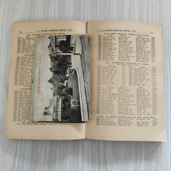 Horse Racing 1957 J.J. Miller's Sporting Annual and Athletic Record Magazine