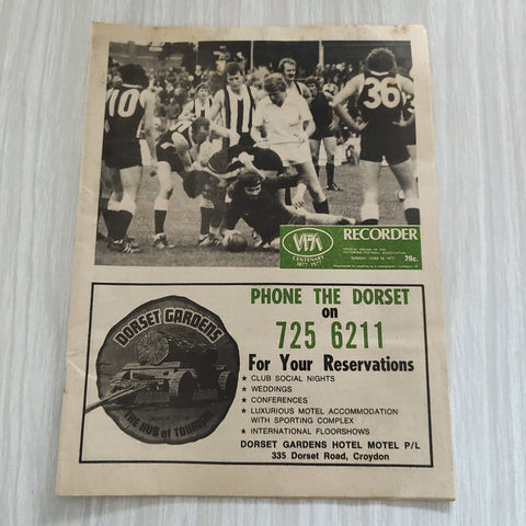 Football 1977 June 19 Victorian Football Association VFA Centenary Year Recorder Magazine