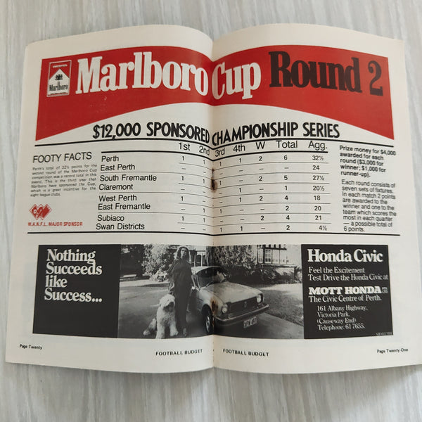Football 1977 July 9 West Australia Football Budget Magazine