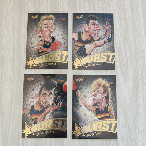 2018 Select Black Starburst Adelaide Team Set of 4 Cards
