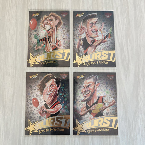 2018 Select Black Starburst Essendon Team Set of 4 Cards