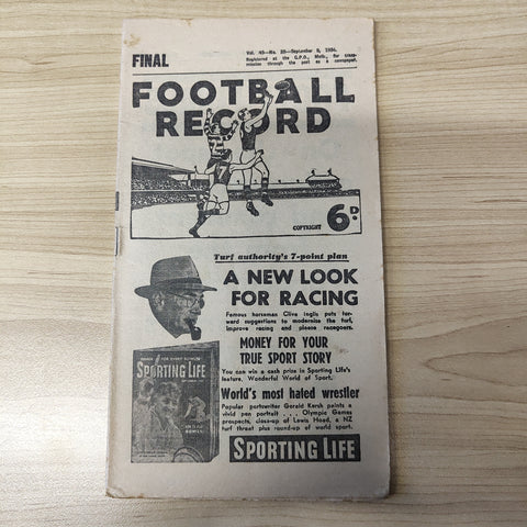 VFL 1956 28 September Final Collingwood vs Footscray Football Record