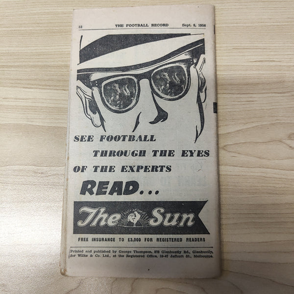 VFL 1956 28 September Final Collingwood vs Footscray Football Record