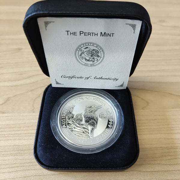 Australia 1997 Perth Mint The Australian Kookaburra Finland Privy Mark 1oz .999 Silver Coin