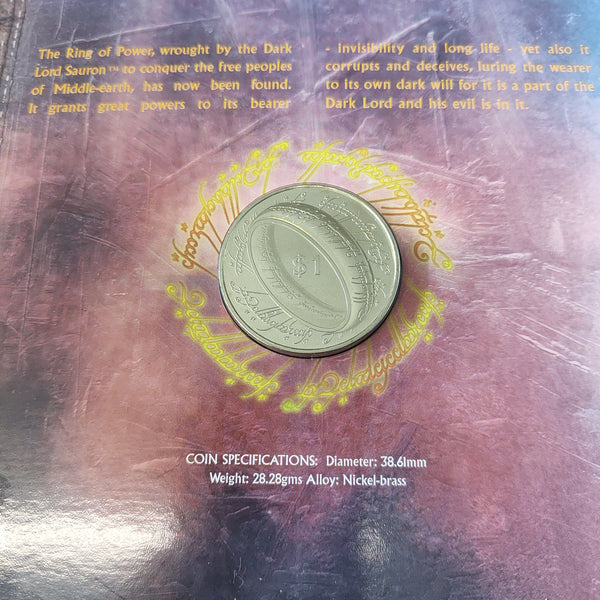 New Zealand 2003 Lord of the Rings The Ring of Power Coin in Folder