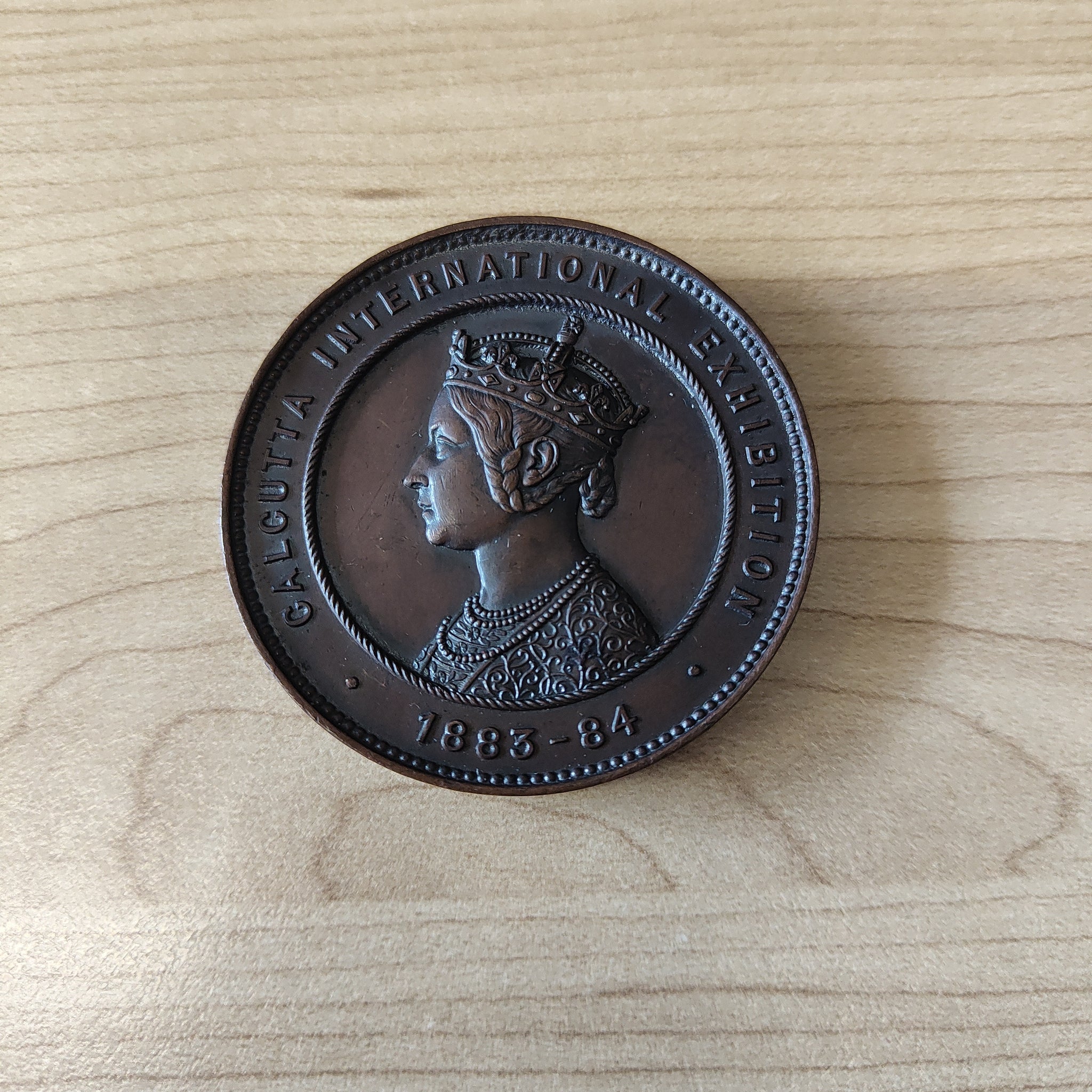 India 1883-84 Calcutta International Exhibition Bronze Medal