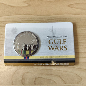 Australia 2016 Royal Australian Mint 50c Australia at War, Gulf Wars Coloured Coin