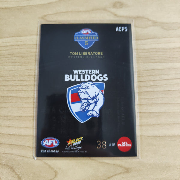 2022 Select Prestige Classified 5 Tom Liberatore Western Bulldogs 38/60