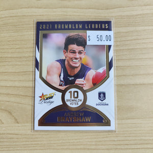 2022 Select Prestige Brownlow Leaders Andrew Brayshaw Fremantle LOW NUMBER 02/80