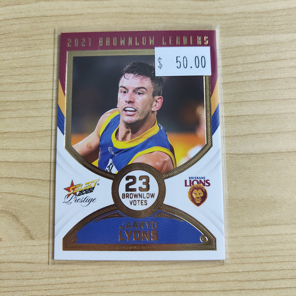 2022 Select Prestige Brownlow Leaders Jarryd Lyons Brisbane 30/80