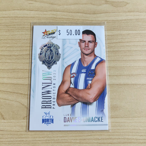 2022 Select Prestige Platinum Brownlow Predictor Luke Davies-Uniacke North Melbourne 49/60