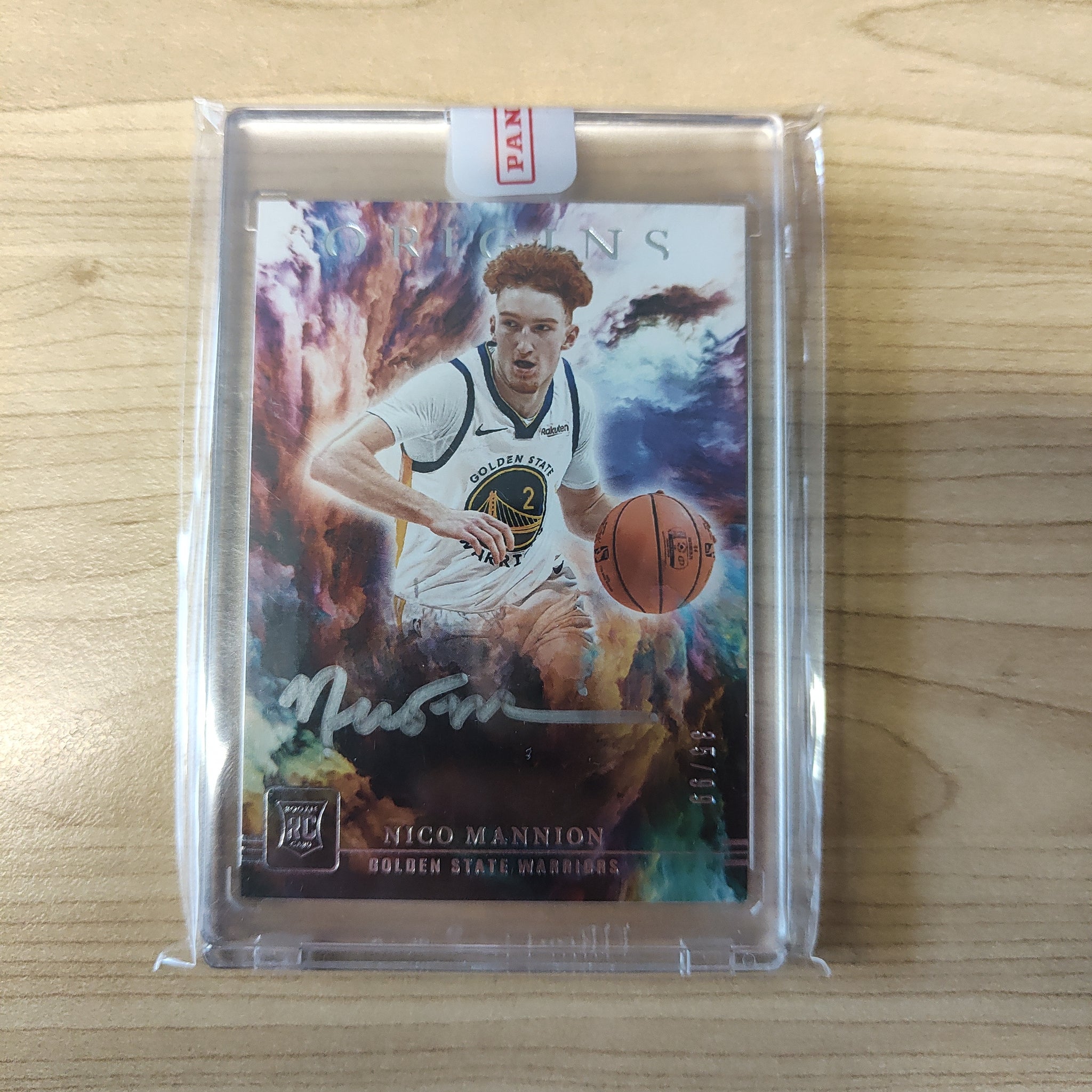 2020 Panini Origins Rookie Card Signature Nico Mannions Golden State NBA Basketball Card 35/99