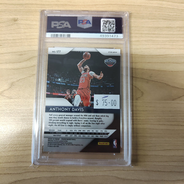 2018 Panini Prizm Anthony Davis Silver Prizm PSA Graded Mint 9 NBA Basketball Card