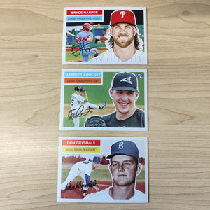 2021 Topps TBT Bryce Harper, Garrett Crochet, Don Drysdale Baseball Cards