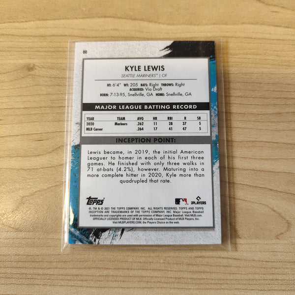 2021 Topps Inception Kyle Lewis Baseball Card 19/50