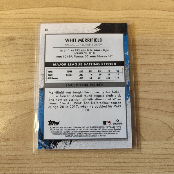 2021 Topps Inception Whit Merrifield Baseball Card