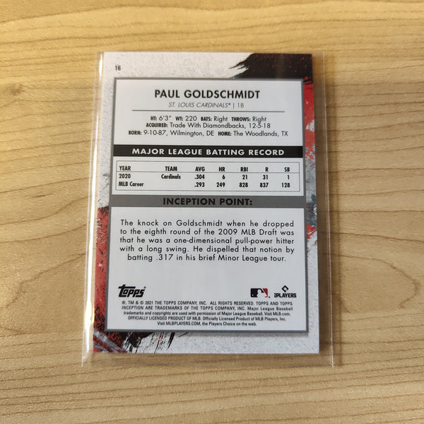 2021 Topps Inception Paul Goldschmidt Baseball Card