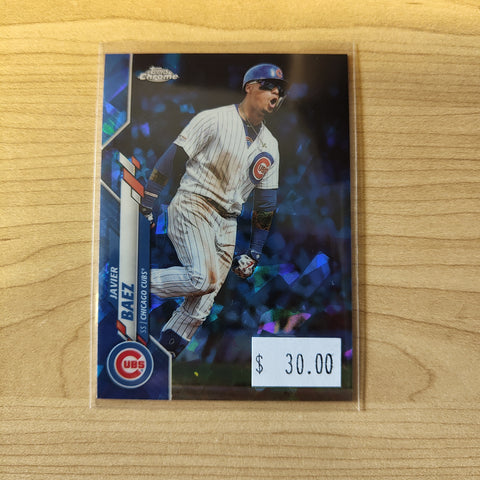 2020 Topps Chrome Javier Baez Chicago Cubs Baseball Card