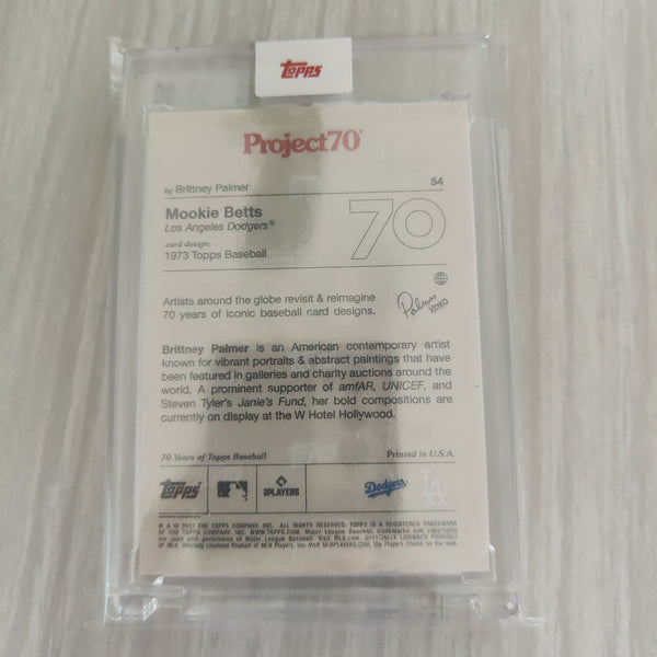 2021 Topps Project 70 Mookie Betts Card #54 Artist Brittney Palmer Baseball Card