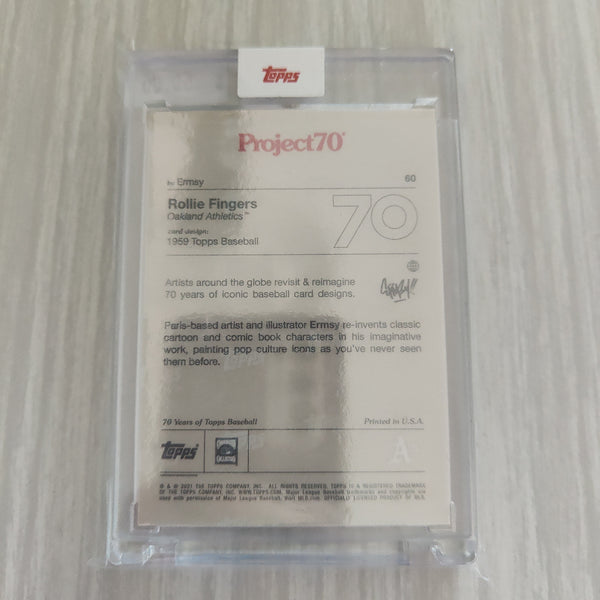 2021 Topps Project 70 Rollie Fingers Card #60 Artist Ermsy Baseball Card