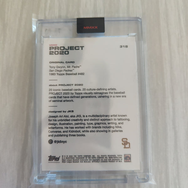 2020 Topps Project 2020 Tony Gwynn Card #318 Artist JK5 Baseball Card