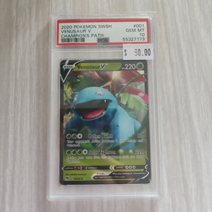 2020 Pokemon Venusaur Champion's Path #001 PSA Graded Gem MT 10 Pokemon Card