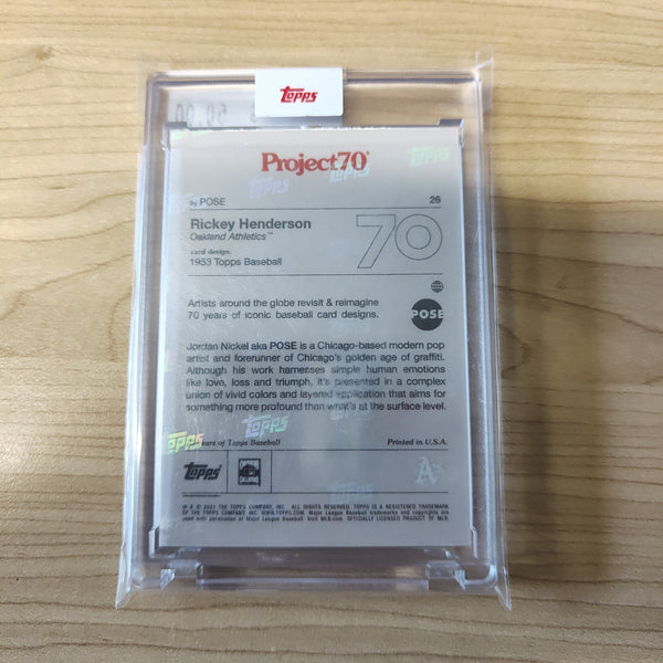 2021 Topps Project 70 Rickey Henderson Card #26 Artist POSE Baseball Card