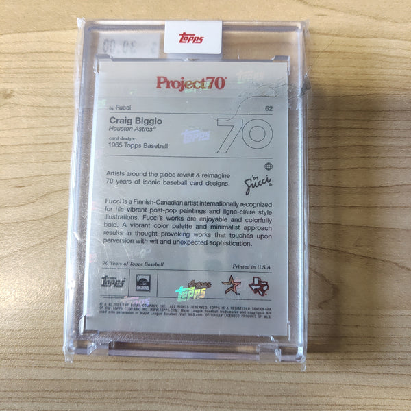 2021 Topps Project 70 Craig Biggio Card #62 Artist Fucci Baseball Card