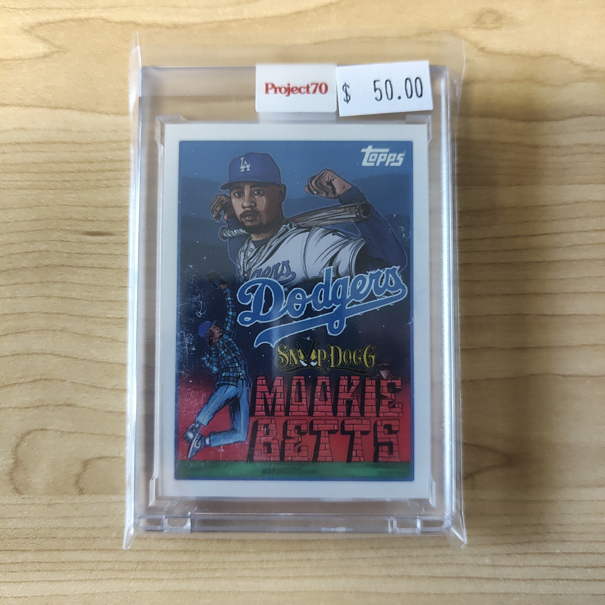 2021 Topps Project 70 Mookie Betts Card #89 Artist Snoop Dogg Baseball Card
