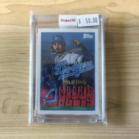2021 Topps Project 70 Mookie Betts Card #89 Artist Snoop Dogg Baseball Card