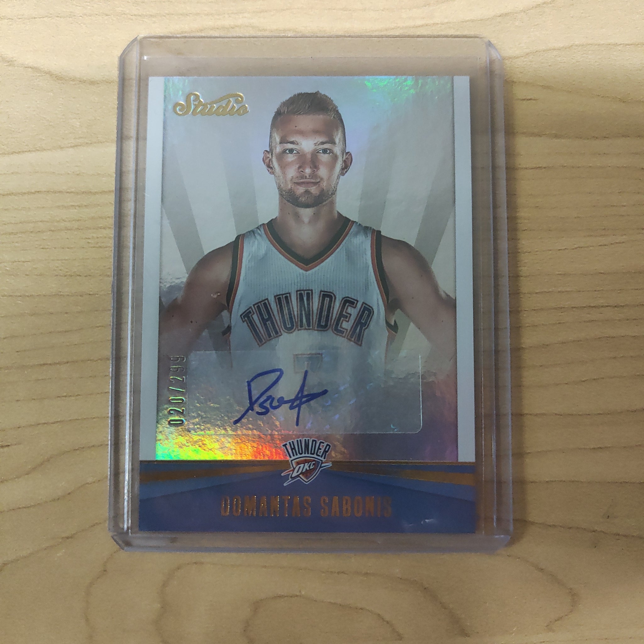 2017 Panini Studio Signature Domantas Sabonis NBA Basketball Card 020 ...