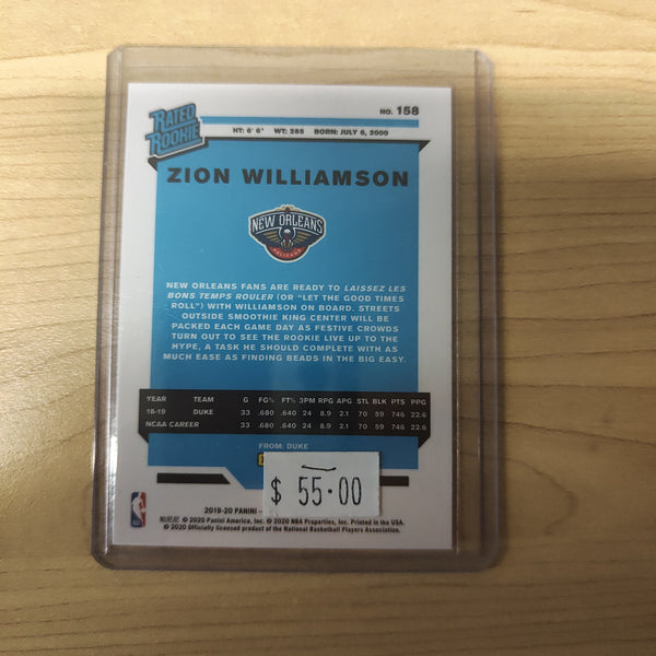 2020 Panini Optic Rated Rookie Zion Williamson NBA Basketball Card
