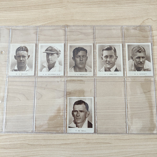 Cricket 1934 Patrol Tobacco 1934 Australian Test Team, 16 Cigarette Cards