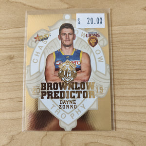 2019 Select Gold Brownlow Predictor Dayne Zorko Brisbane