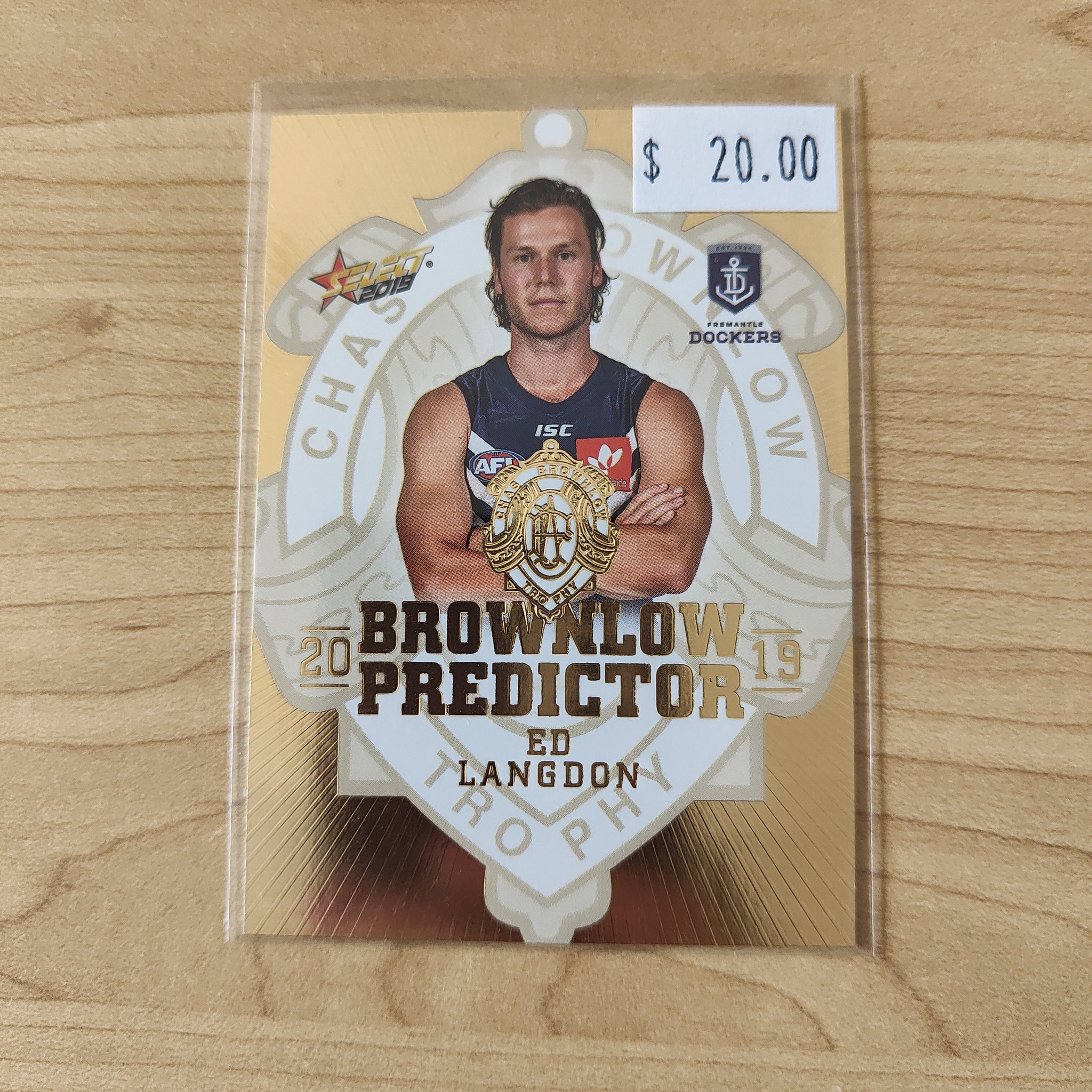 2019 Select Gold Brownlow Predictor Ed Langdon Fremantle