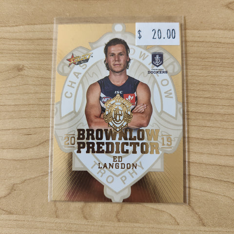 2019 Select Gold Brownlow Predictor Ed Langdon Fremantle