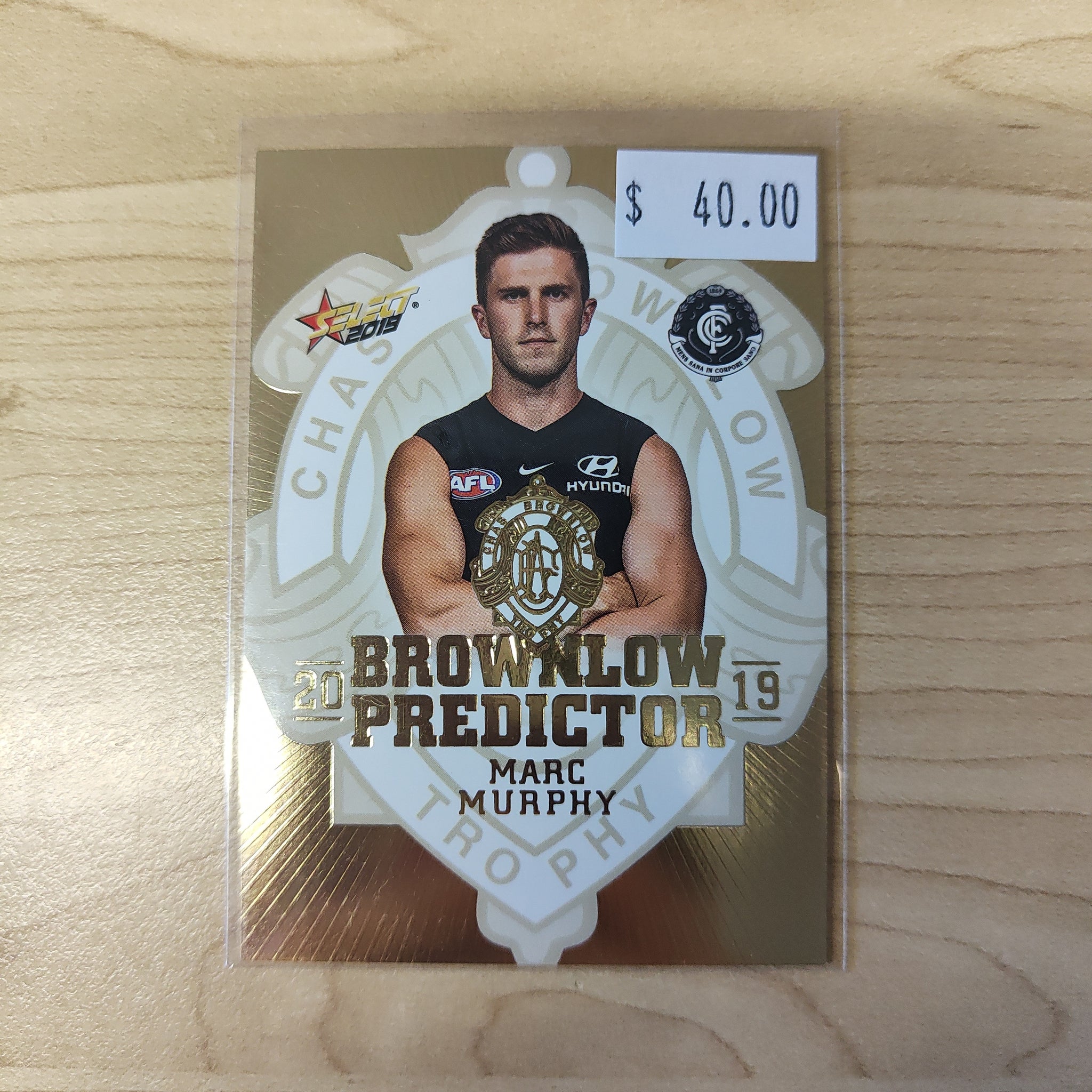 2019 Select Gold Brownlow Predictor Marc Murphy Carlton