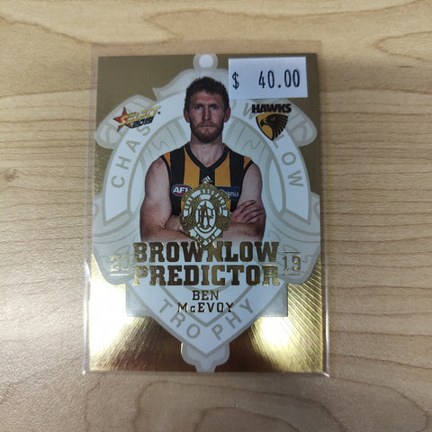 2019 Select Gold Brownlow Predictor Ben McEvoy Hawthorn