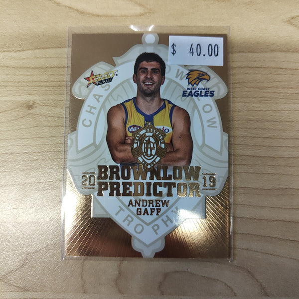 2019 Select Gold Brownlow Predictor Andrew Gaff West Coast