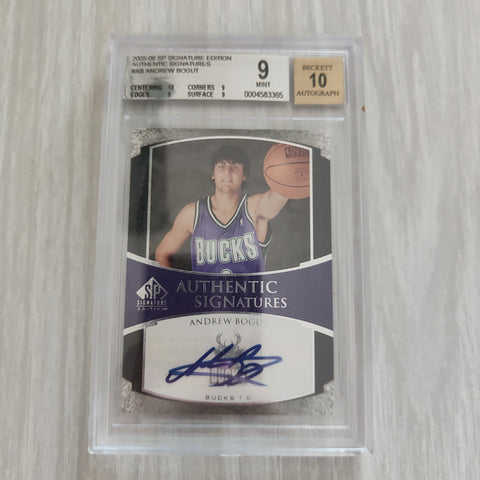 2005 SP Signature Edition Andrew Bogut Signature Card BGS Graded Mint 9 NBA Basketball Card
