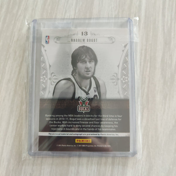 2011 Panini National Treasures NBA Gear Andrew Bogut Signature Patch Card NBA Basketball Card 2/5